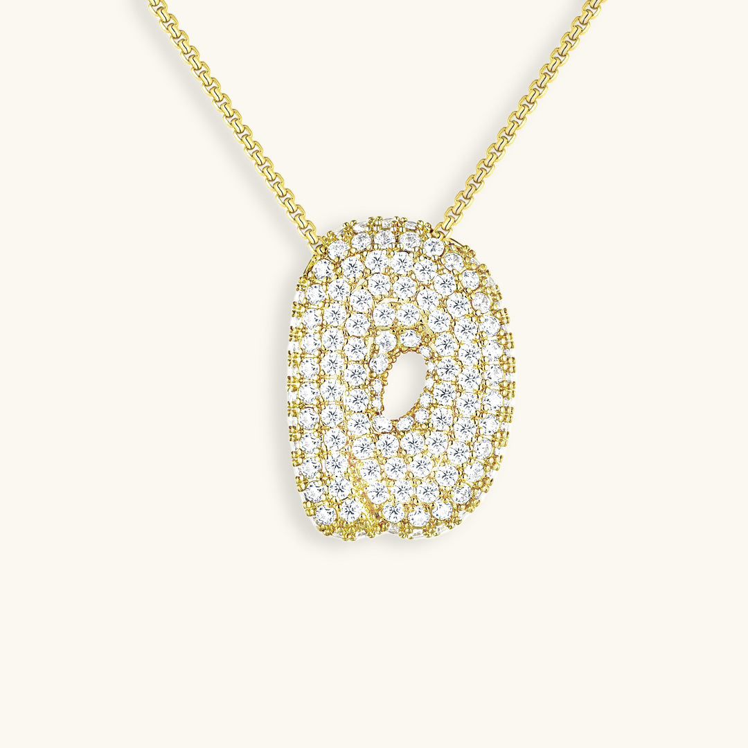 Avtoit | Bubble Initial-Diamond-Necklace