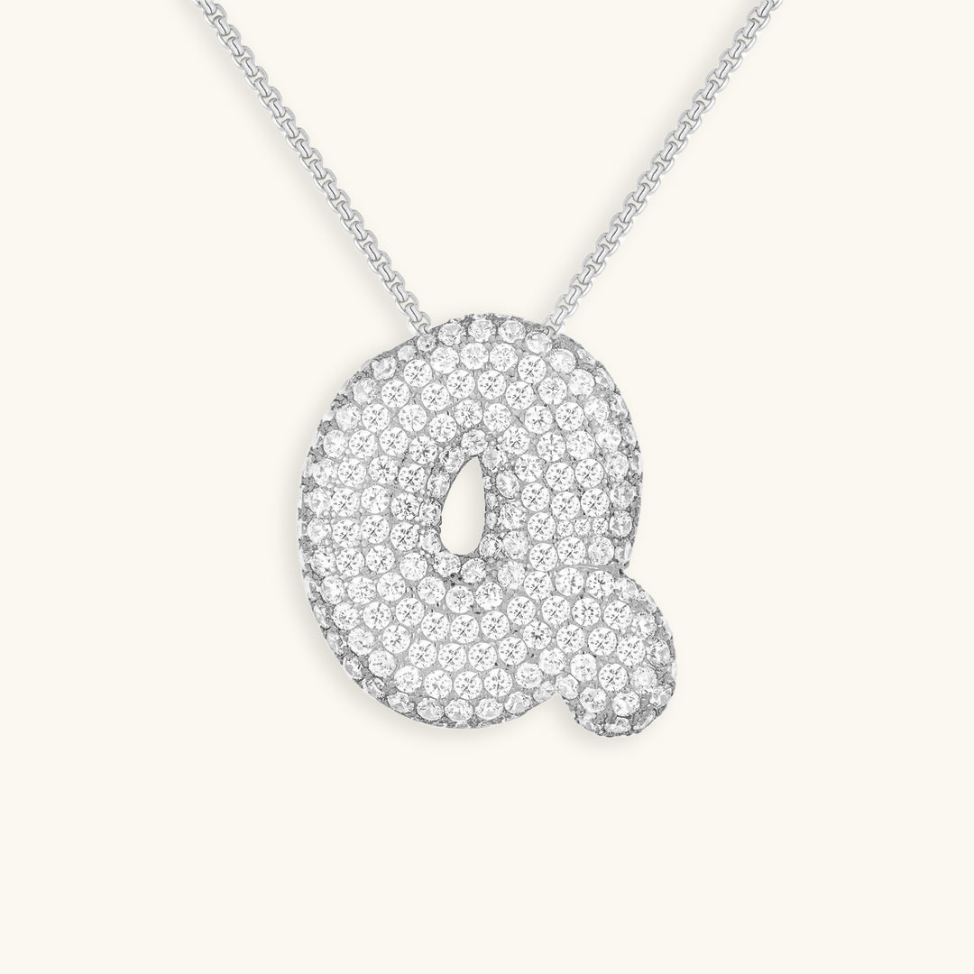 Avtoit | Bubble Initial-Diamond-Necklace