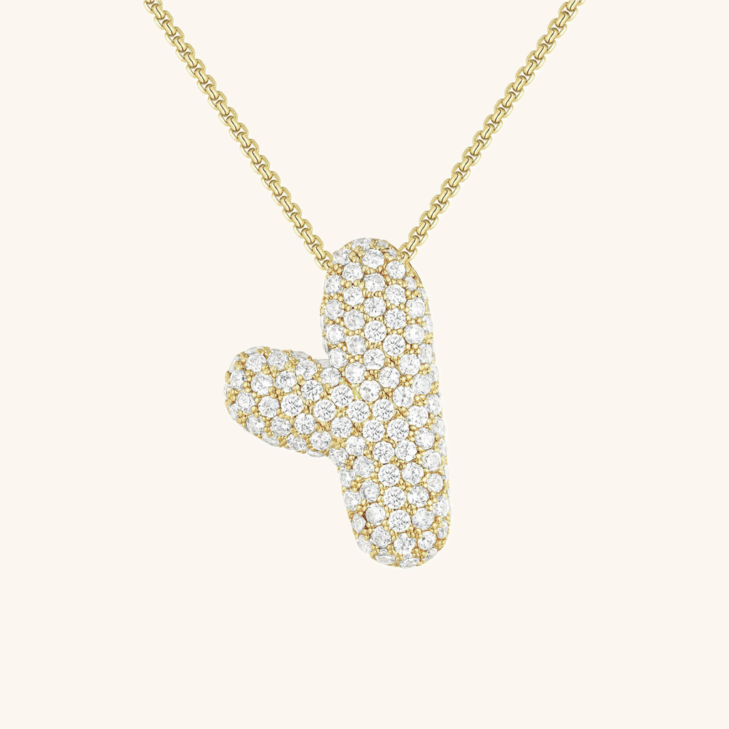 Avtoit | Bubble Initial-Diamond-Necklace