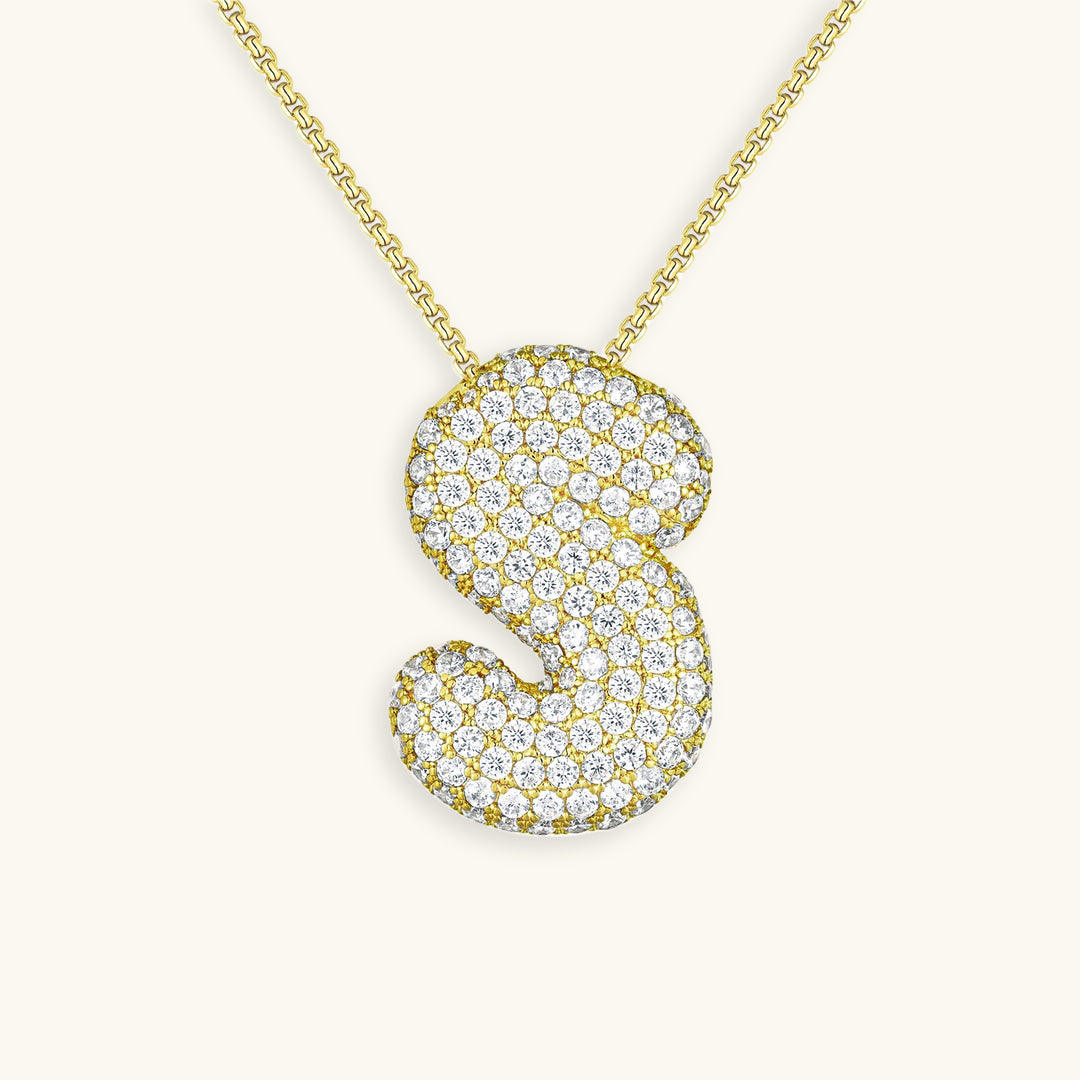 Avtoit | Bubble Initial-Diamond-Necklace