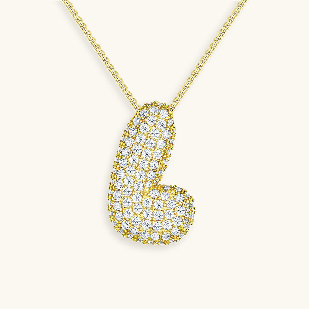 Avtoit | Bubble Initial-Diamond-Necklace