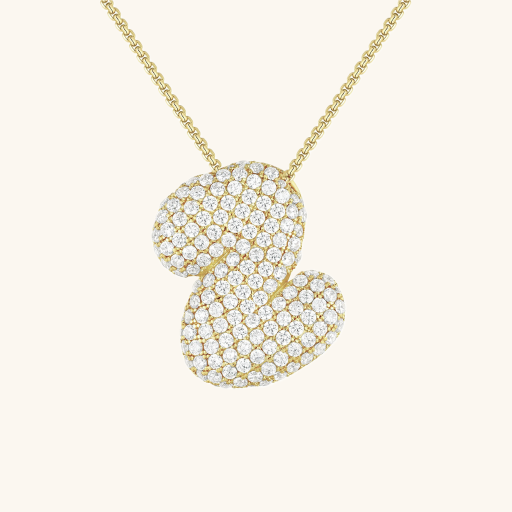 Avtoit | Bubble Initial-Diamond-Necklace