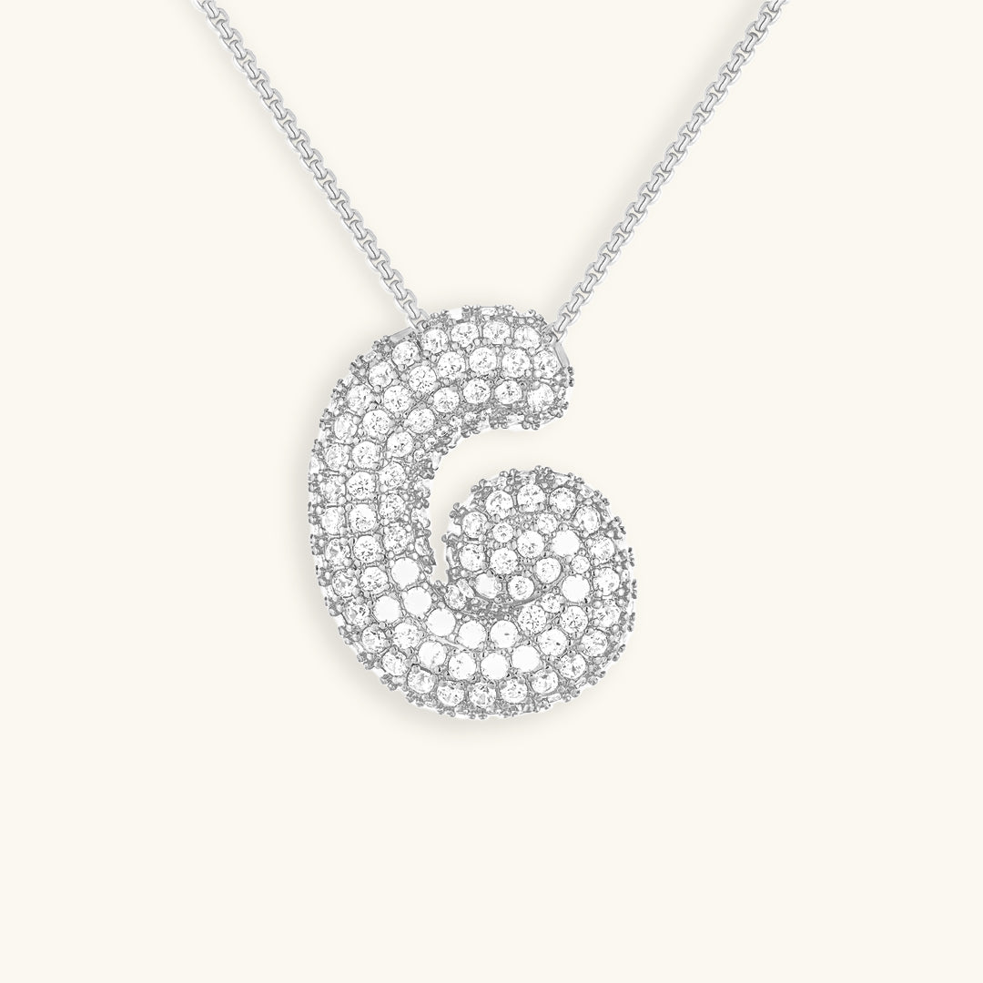 Avtoit | Bubble Initial-Diamond-Necklace