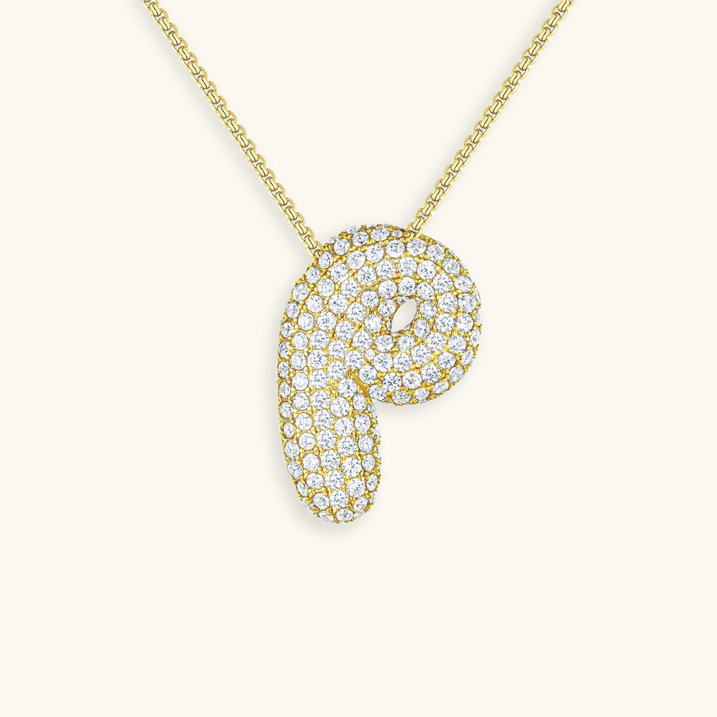 Avtoit | Bubble Initial-Diamond-Necklace