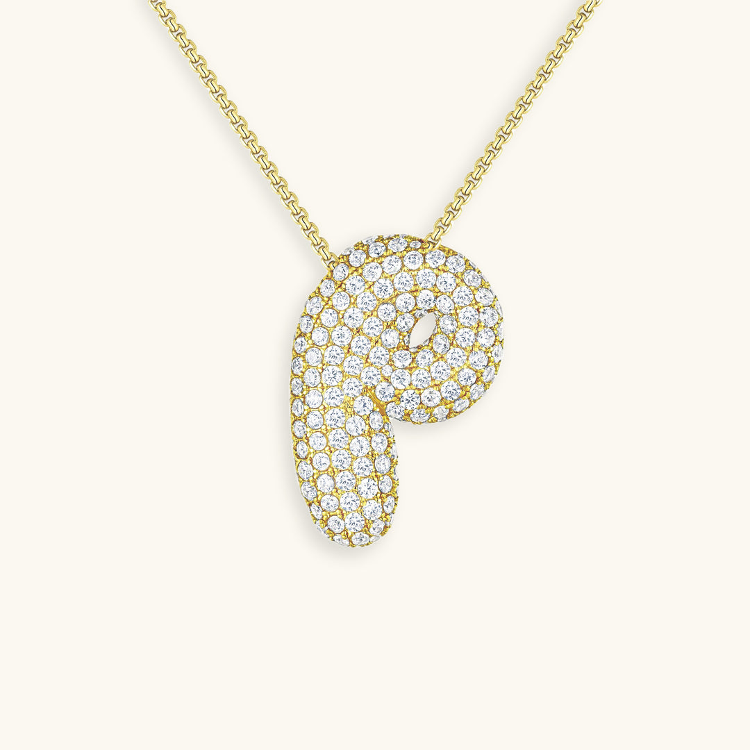 Avtoit | Bubble Initial-Diamond-Necklace