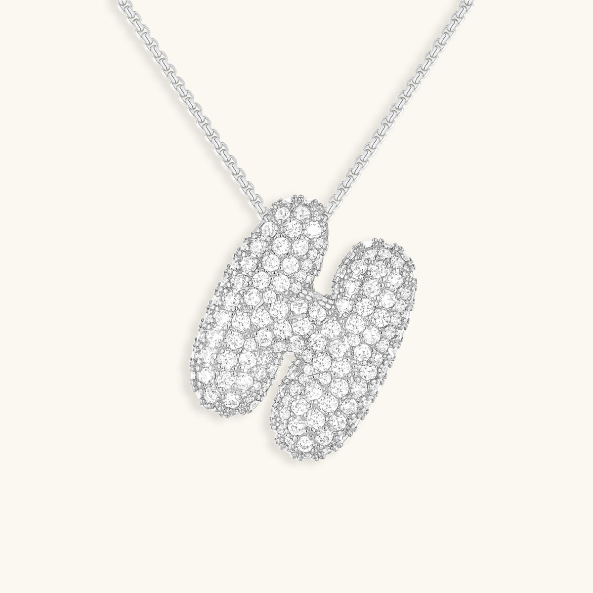 Avtoit | Bubble Initial-Diamond-Necklace