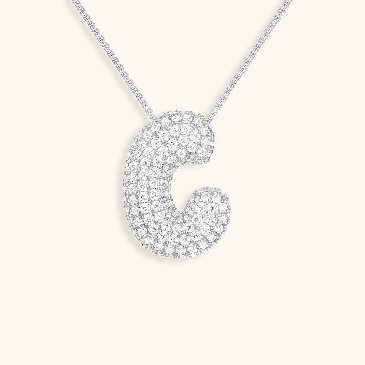 Avtoit | Bubble Initial-Diamond-Necklace