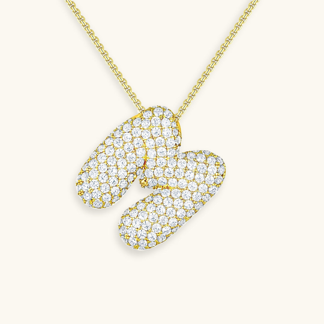 Avtoit | Bubble Initial-Diamond-Necklace