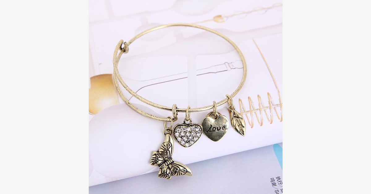 Avtoit | Butterfly Love Charm Bracelet