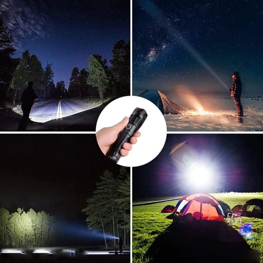 Avtoit | Tactical Flashlight – LED Flashlight with Zoom & Power Bank Function