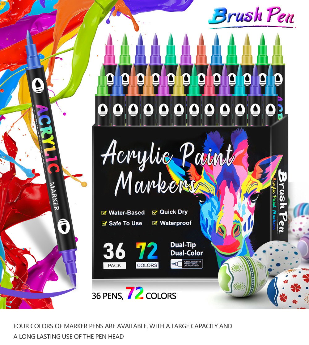 Avtoit | Double-sided acrylic paint marker – Multi-surface art pen with vibrant colors