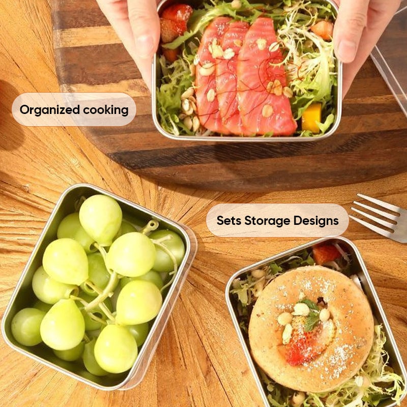 Avtoit | Stainless Steel Food Storage Container with Lid, Lunch, Snack Storage Box