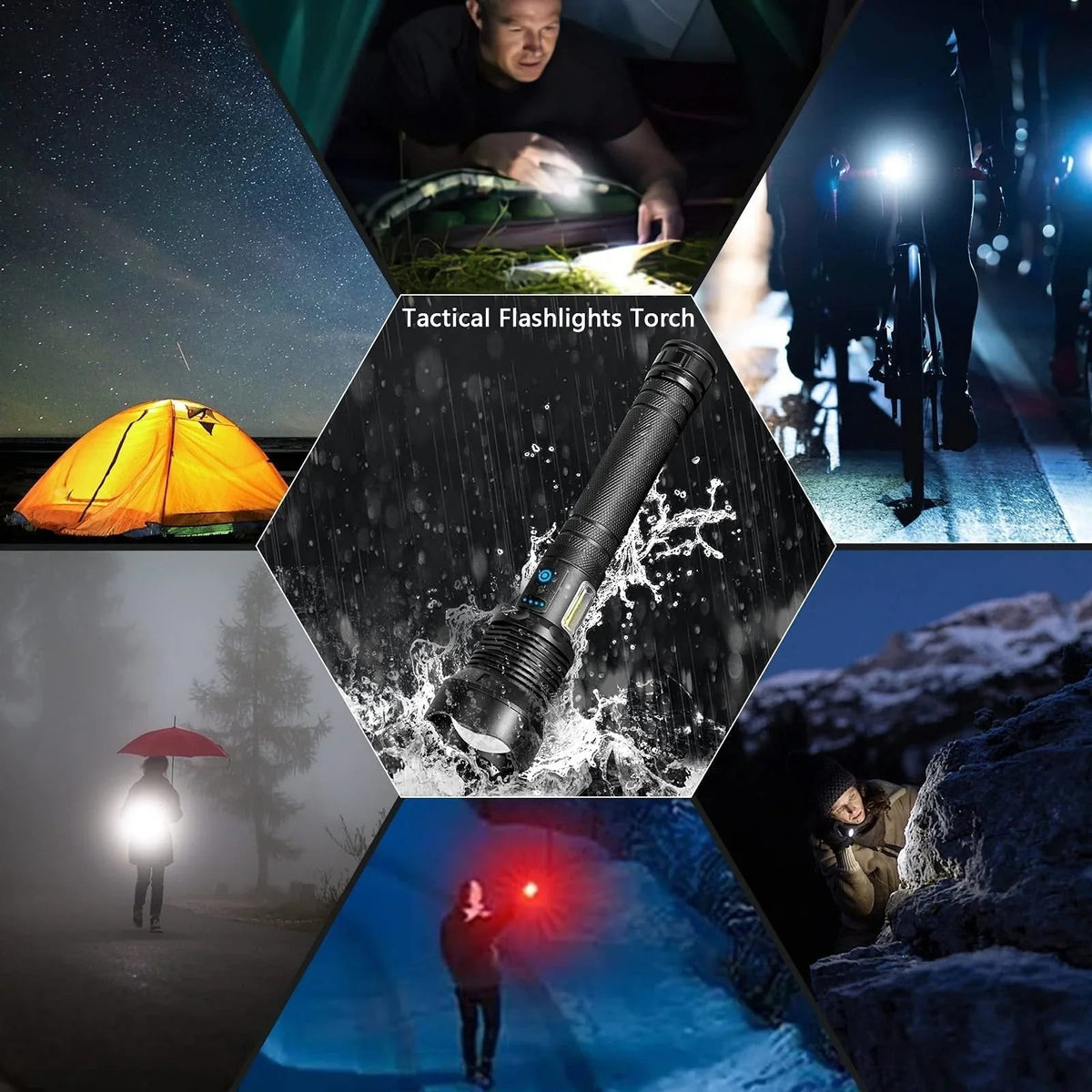 Avtoit | Tactical Flashlight – LED Flashlight with Zoom & Power Bank Function