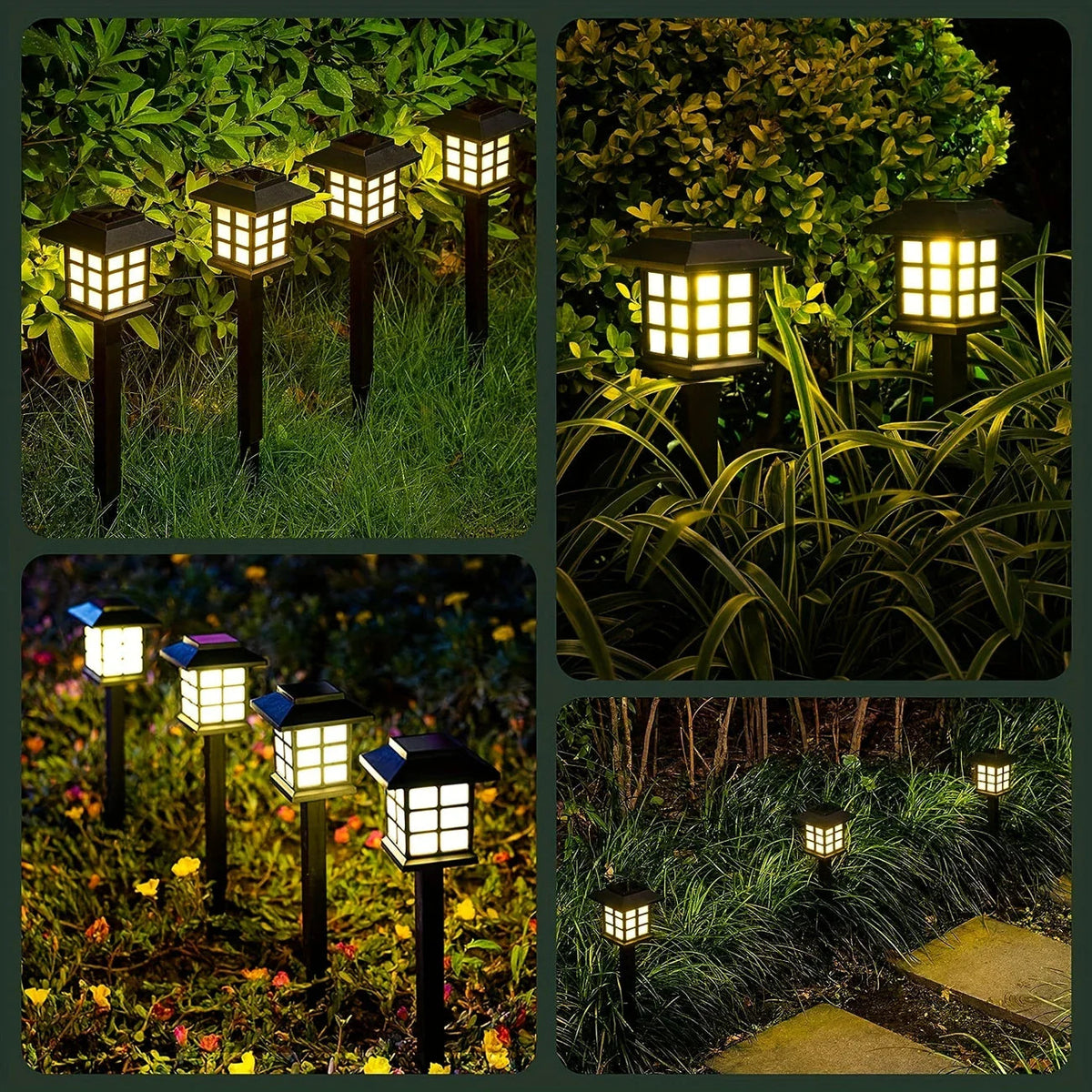 Avtoit | Solar Garden Lights in Lantern Style – Waterproof LED Path Lighting for Outdoor Areas