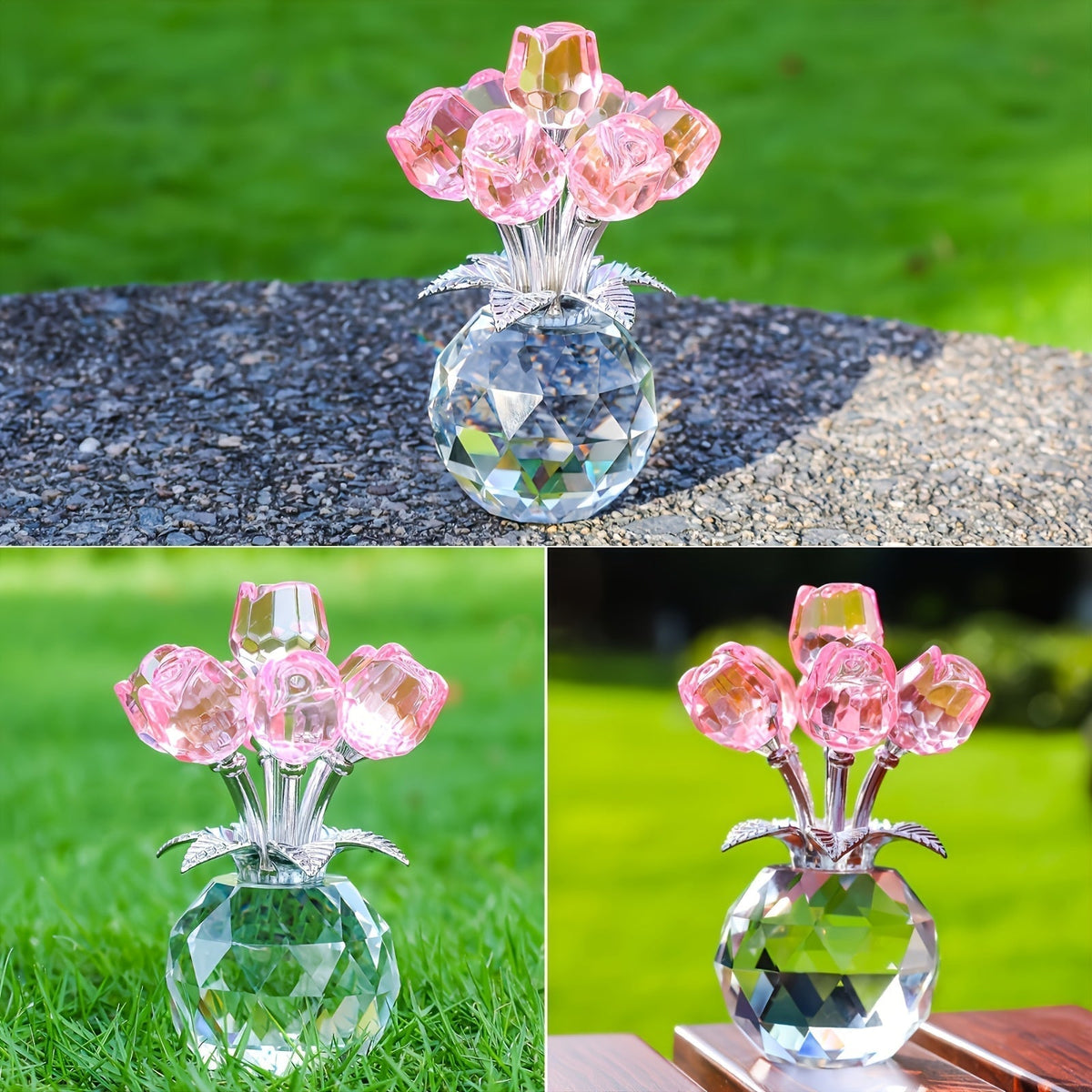 Avtoit | Eternal Crystal Artificial Rose Bouquet – Everlasting Romantic Gift for Valentine’s Day, Anniversaries, Christmas, Mother's or Father's Day