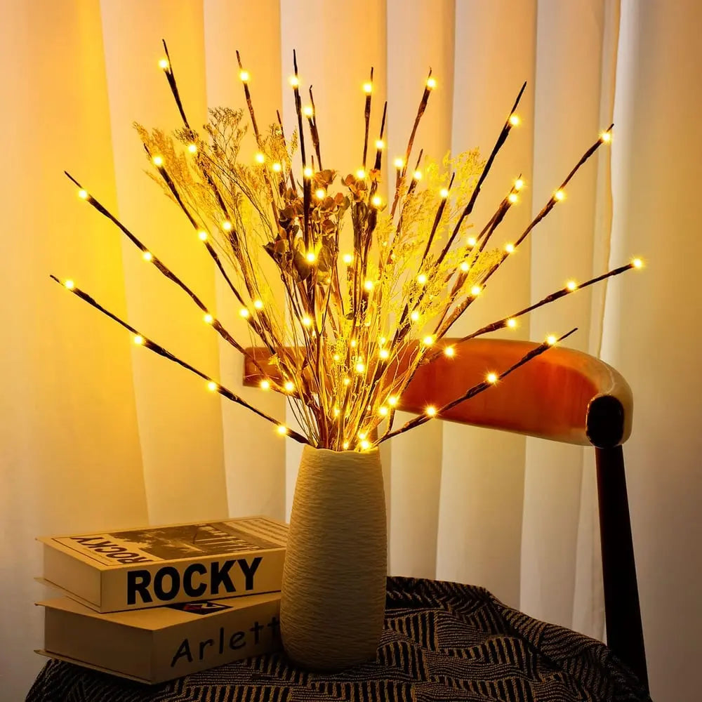 Avtoit | Battery-operated adjustable LED branch decoration string lights