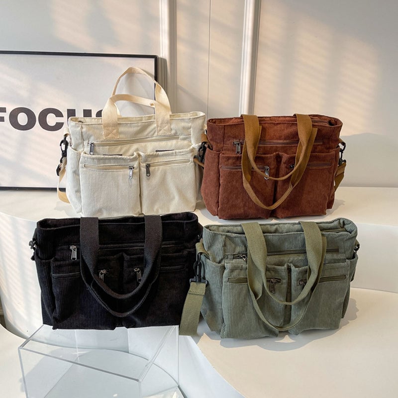 Avtoit | Solid Color Corduroy Tote Bag