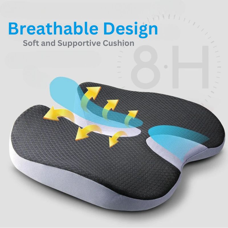 Avtoit | Ergonomic Memory Foam Car Seat Cushion – Tailbone & Sciatica Support Pillow