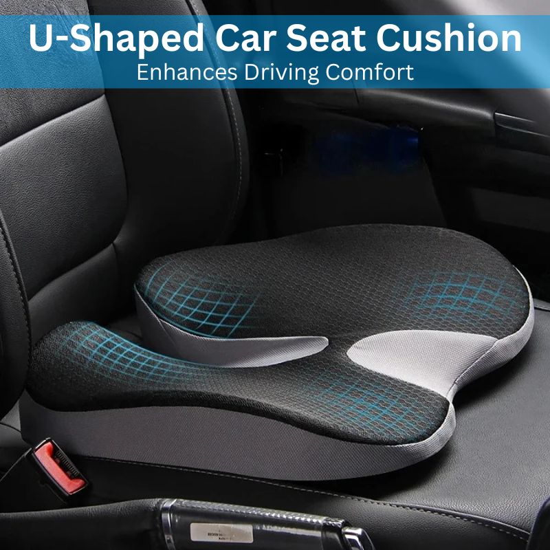 Avtoit | Ergonomic Memory Foam Car Seat Cushion – Tailbone & Sciatica Support Pillow