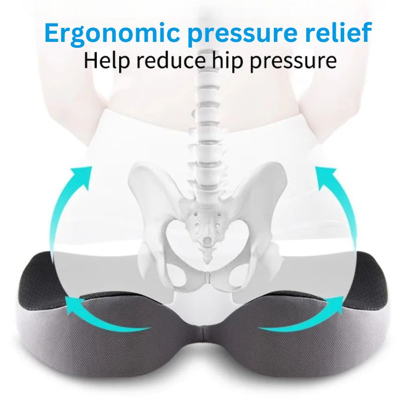 Avtoit | Ergonomic Memory Foam Car Seat Cushion – Tailbone & Sciatica Support Pillow