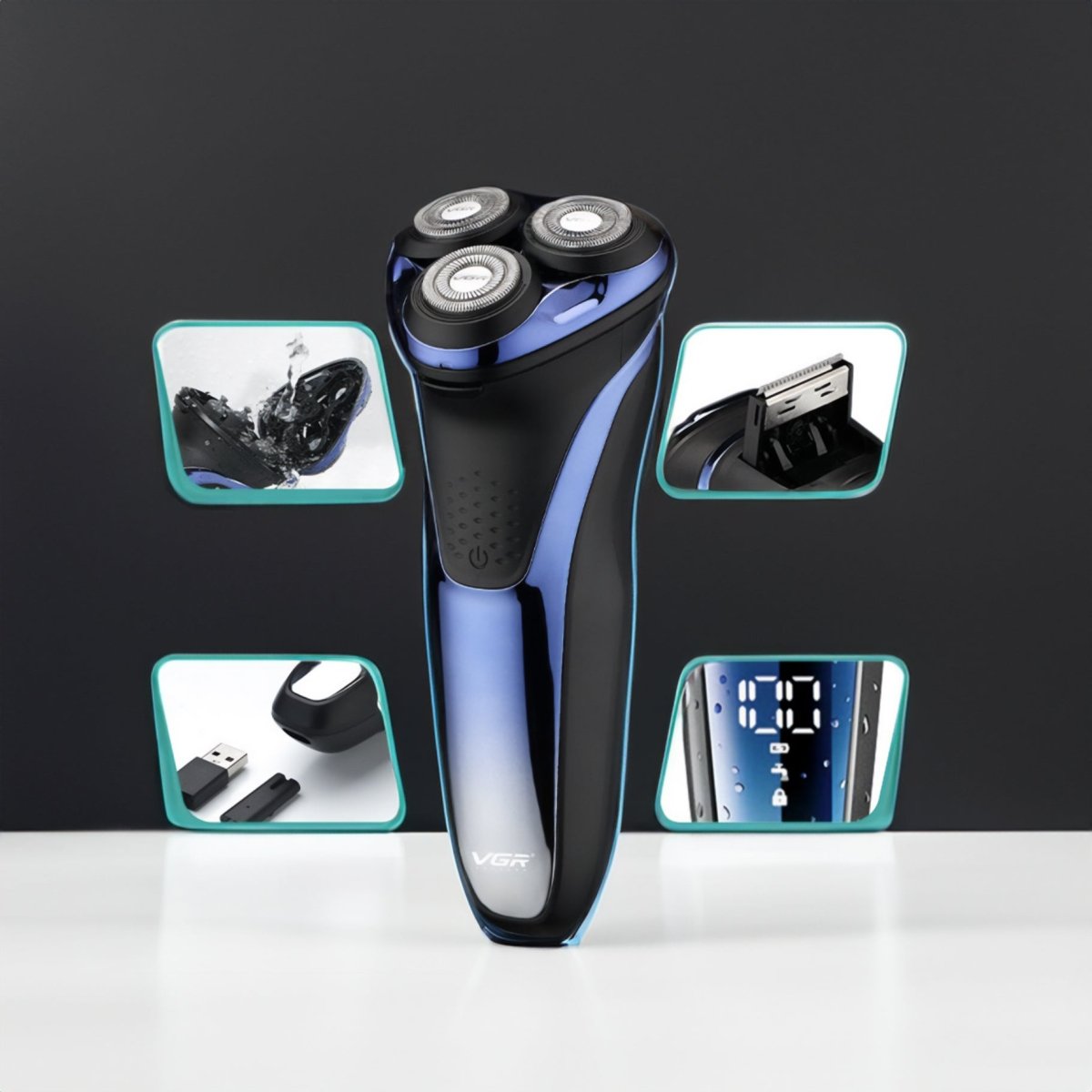 Avtoit | Men’s Waterproof Electric Shaver | 3D Flexible Heads, Fast Charging & Ideal for Daily Grooming