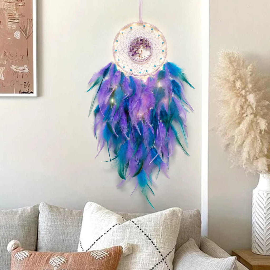 Avtoit | Crystal Tree of Life Feather Glow Dreamcatcher