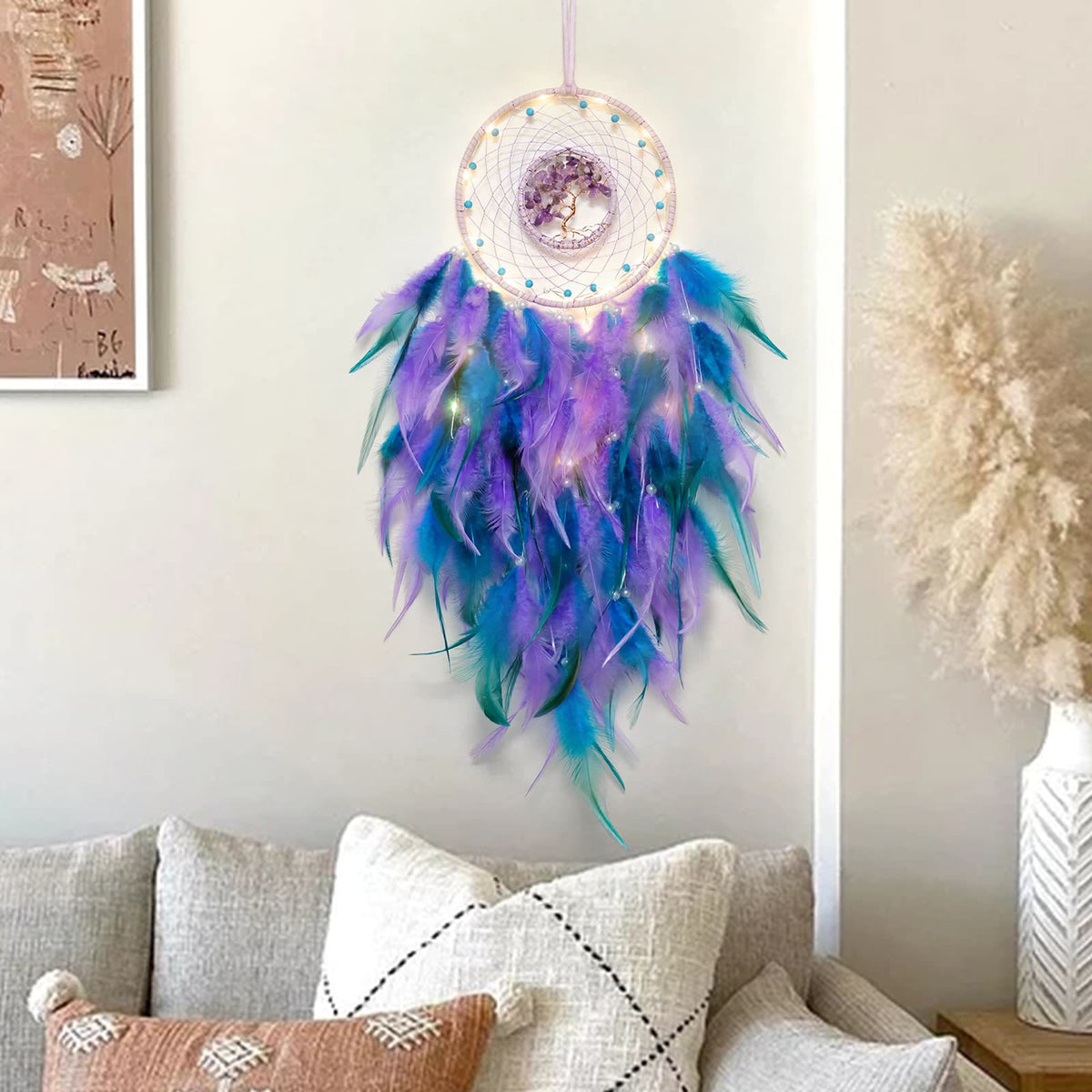 Avtoit | Crystal Tree of Life Feather Glow Dreamcatcher