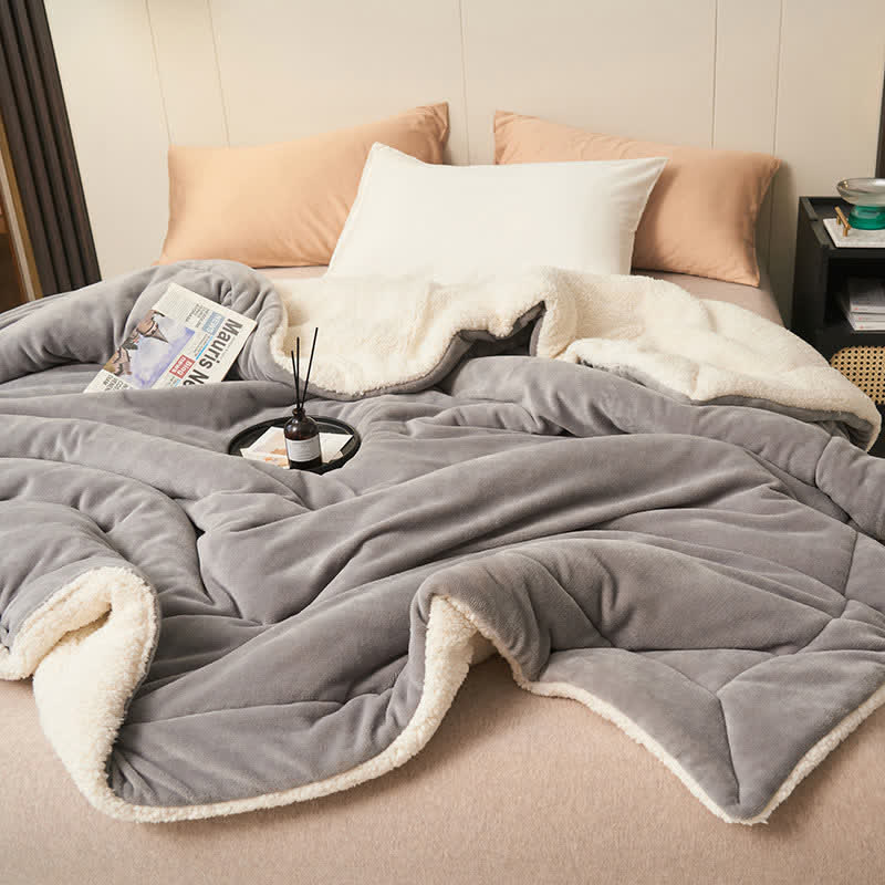 Avtoit | Solid thick double-sided velvet cube blanket