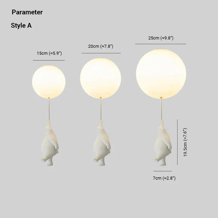 Avtoit | Children's Ceiling Lamp with Bear and Balloon - CloudBear