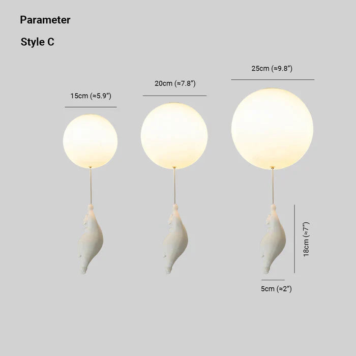 Avtoit | Children's Ceiling Lamp with Bear and Balloon - CloudBear