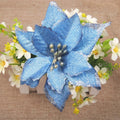 Avtoit | Christmas Artificial Poinsettia Flower Heads Tree Pendants – Beautifully Crafted Artificial Poinsettia Flower Ornaments for a Stunning Holiday Home Makeover