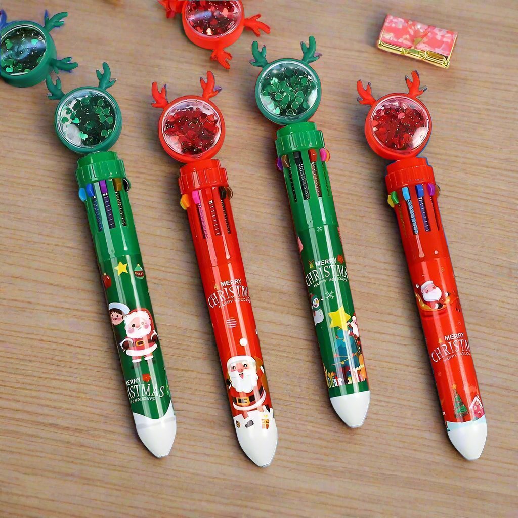 Avtoit | Christmas Ballpoint Pen Set Of 10  – Perfect Gifts for Kids This Merry Season & New Year