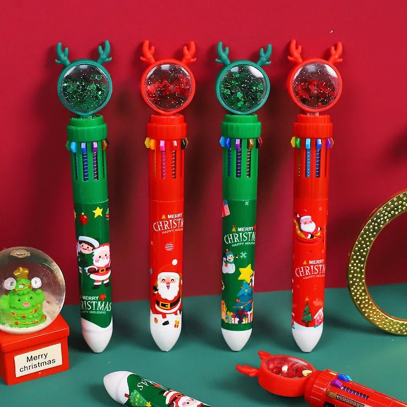 Avtoit | Christmas Ballpoint Pen Set Of 10  – Perfect Gifts for Kids This Merry Season & New Year