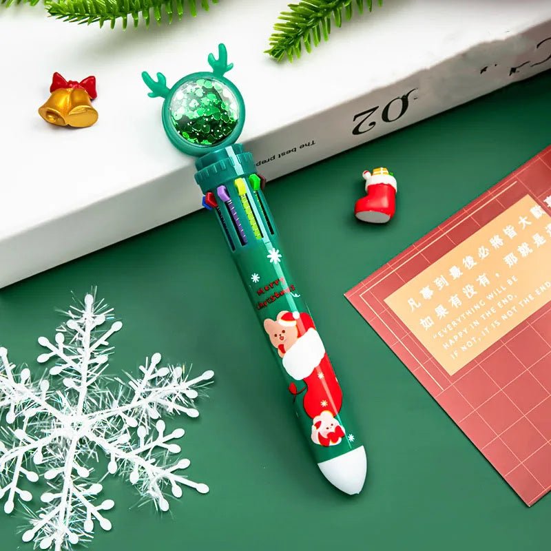 Avtoit | Christmas Ballpoint Pen Set Of 10  – Perfect Gifts for Kids This Merry Season & New Year
