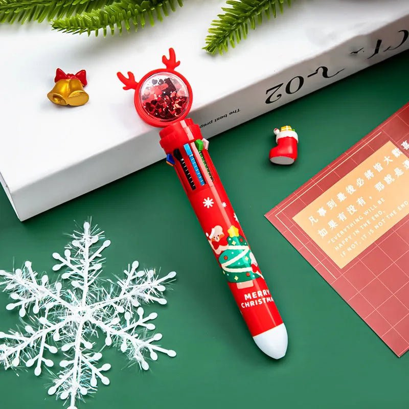 Avtoit | Christmas Ballpoint Pen Set Of 10  – Perfect Gifts for Kids This Merry Season & New Year