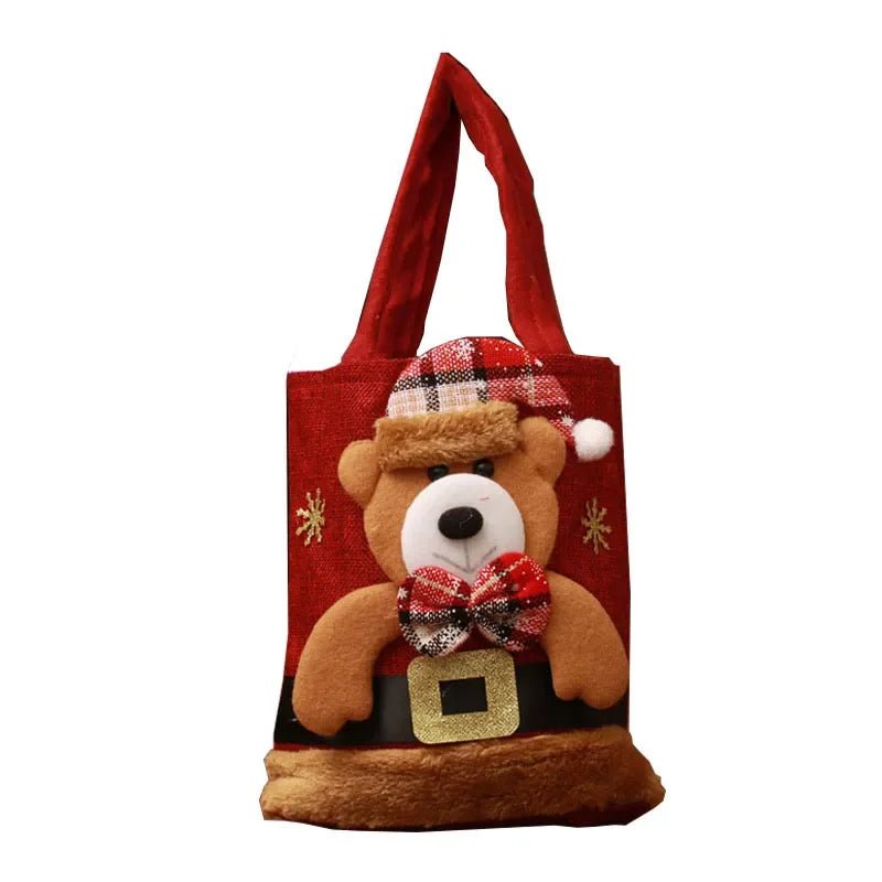 Avtoit | Christmas Gift Bags Set – Adorable Santa Claus, Snowman, and Reindeer Designs! Perfect for Kids' Treats and Holiday Surprises