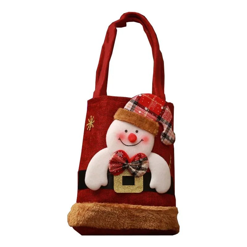 Avtoit | Christmas Gift Bags Set – Adorable Santa Claus, Snowman, and Reindeer Designs! Perfect for Kids' Treats and Holiday Surprises