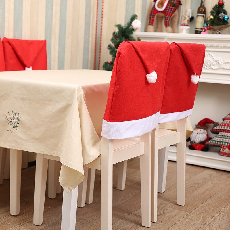 Avtoit | Christmas Santa Hat Chair Covers - Festive Chair Elegance - 4 piece set