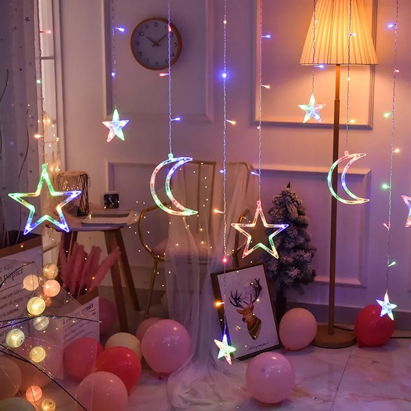 Avtoit | Christmas String Lights - LED Star Curtain  Fairy String Lights Christmas Decoration