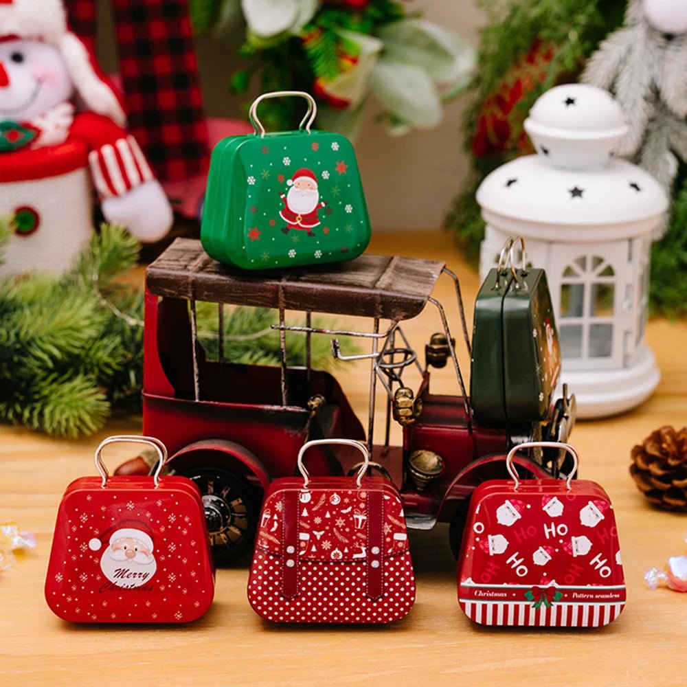 Avtoit | Christmas Tin Gift Box Set   – Charming Metal Storage Boxes with Lids for Holiday Treats