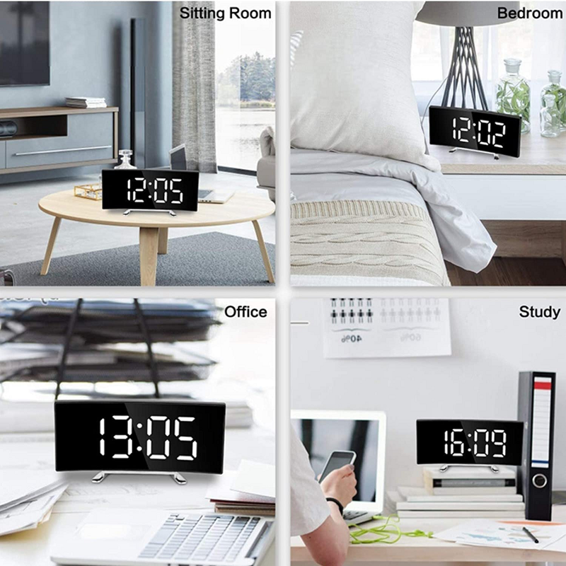 Avtoit | LED Lighting large digital display | Curved LED Digital Clock - Amedea