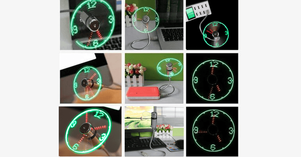 Avtoit | 2-in-1 LED Light USB Cooling Fan with Real-Time Clock - Think Different