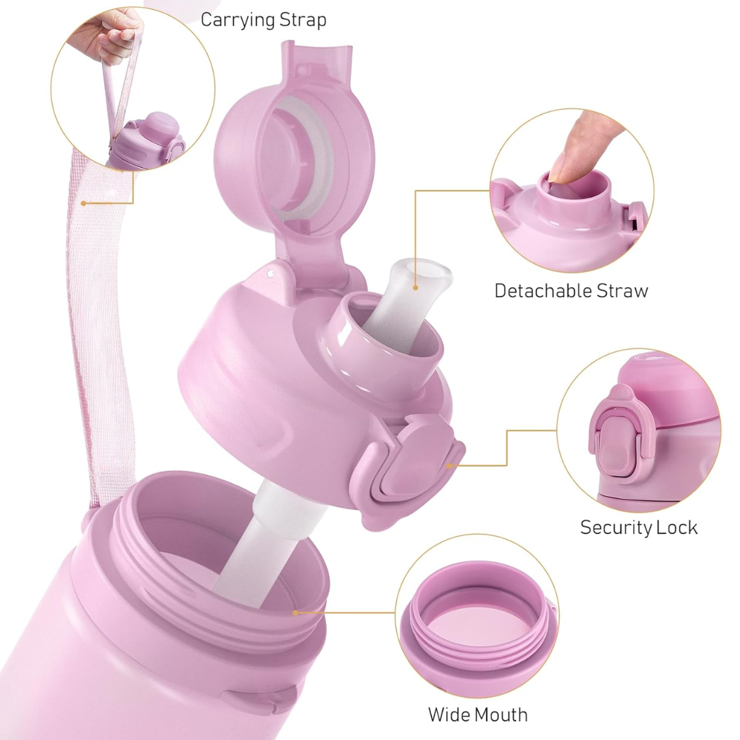 Avtoit | Collapsible 600 ml Silicone Water Bottle - Leakproof & BPA-free