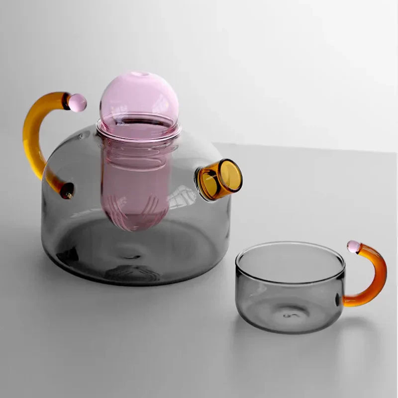 Avtoit | Color Bloom Glass Teapot & Cup Set