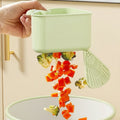 Avtoit | Corner drain basket with suction cup – With floor flap for touch-free disposal