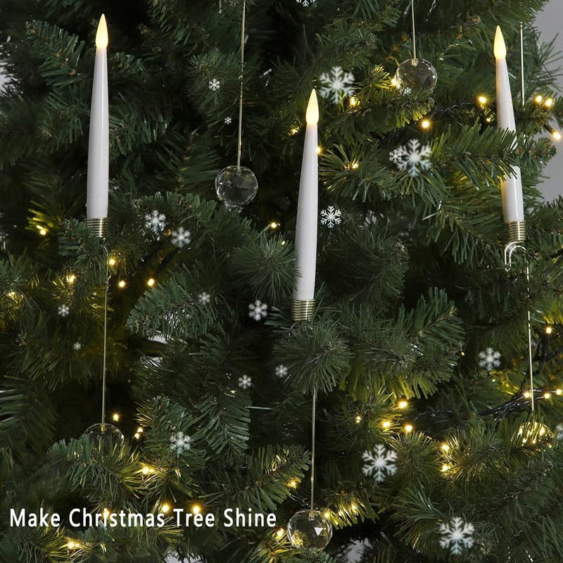 Avtoit | LED Christmas tree candles with crystal ball – Realistic flame effect