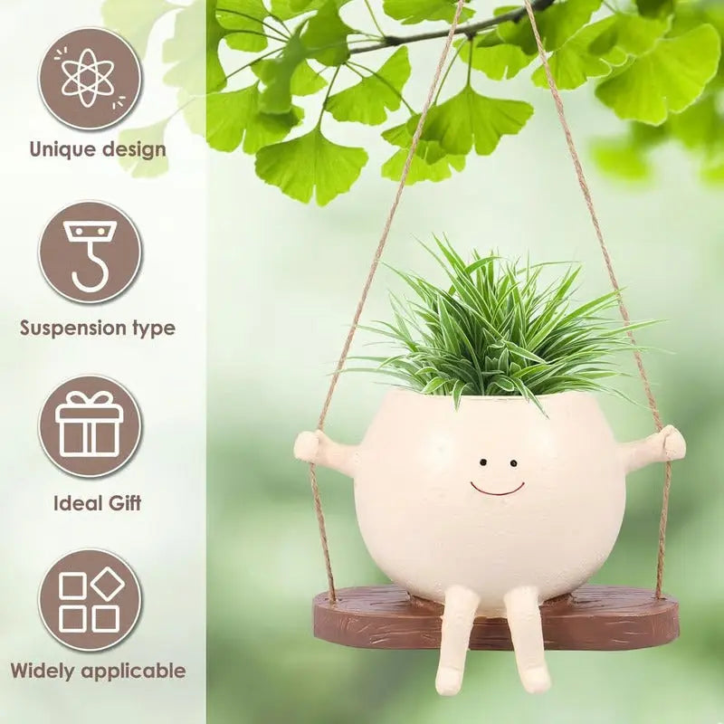 Avtoit | Hanging planter with smiling face