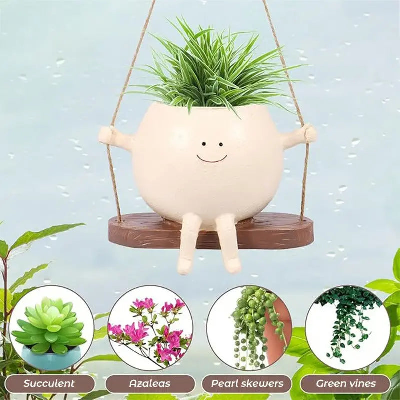 Avtoit | Hanging planter with smiling face