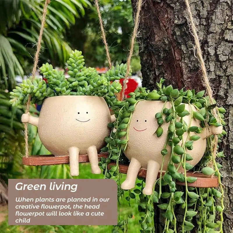Avtoit | Hanging planter with smiling face