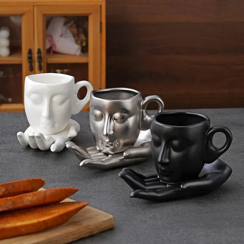 Avtoit | Coffee Cup Set with Minimalist Face Shape